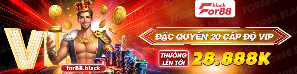 Đặc quyền 20 cấp độ VIP thưởng lên tới 28.888K